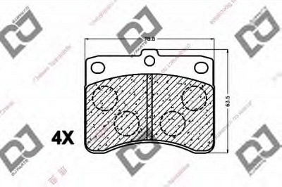 DJ PARTS bp1306 -  Комплект тормозных колодок, дисковый тормоз